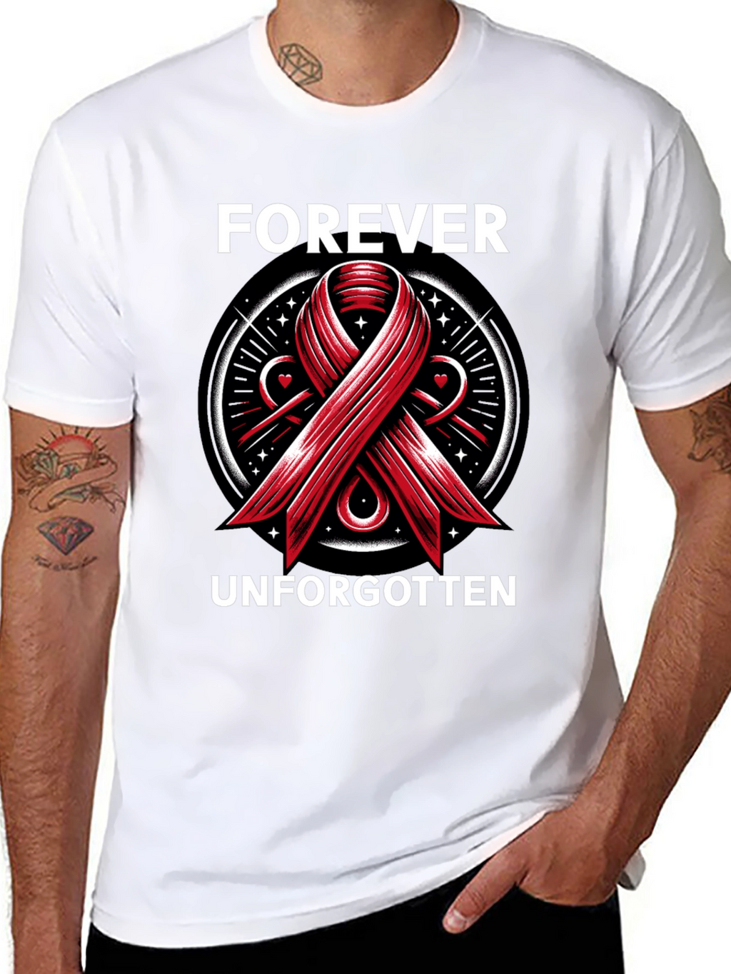 Forever Unforgotten Ribbon Graphic Tee