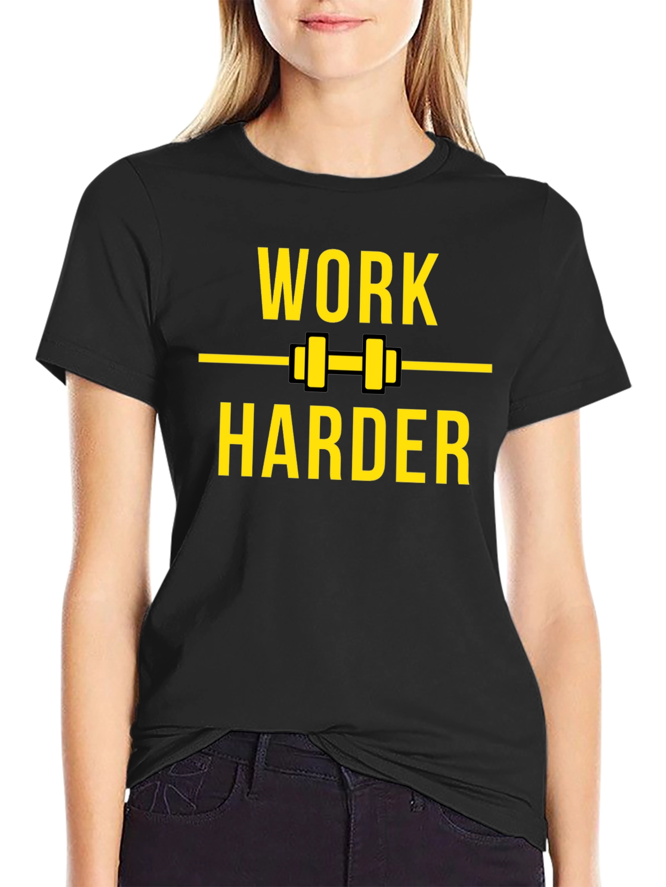 Work Harder Gym T-Shirt - Motivational Workout Tee