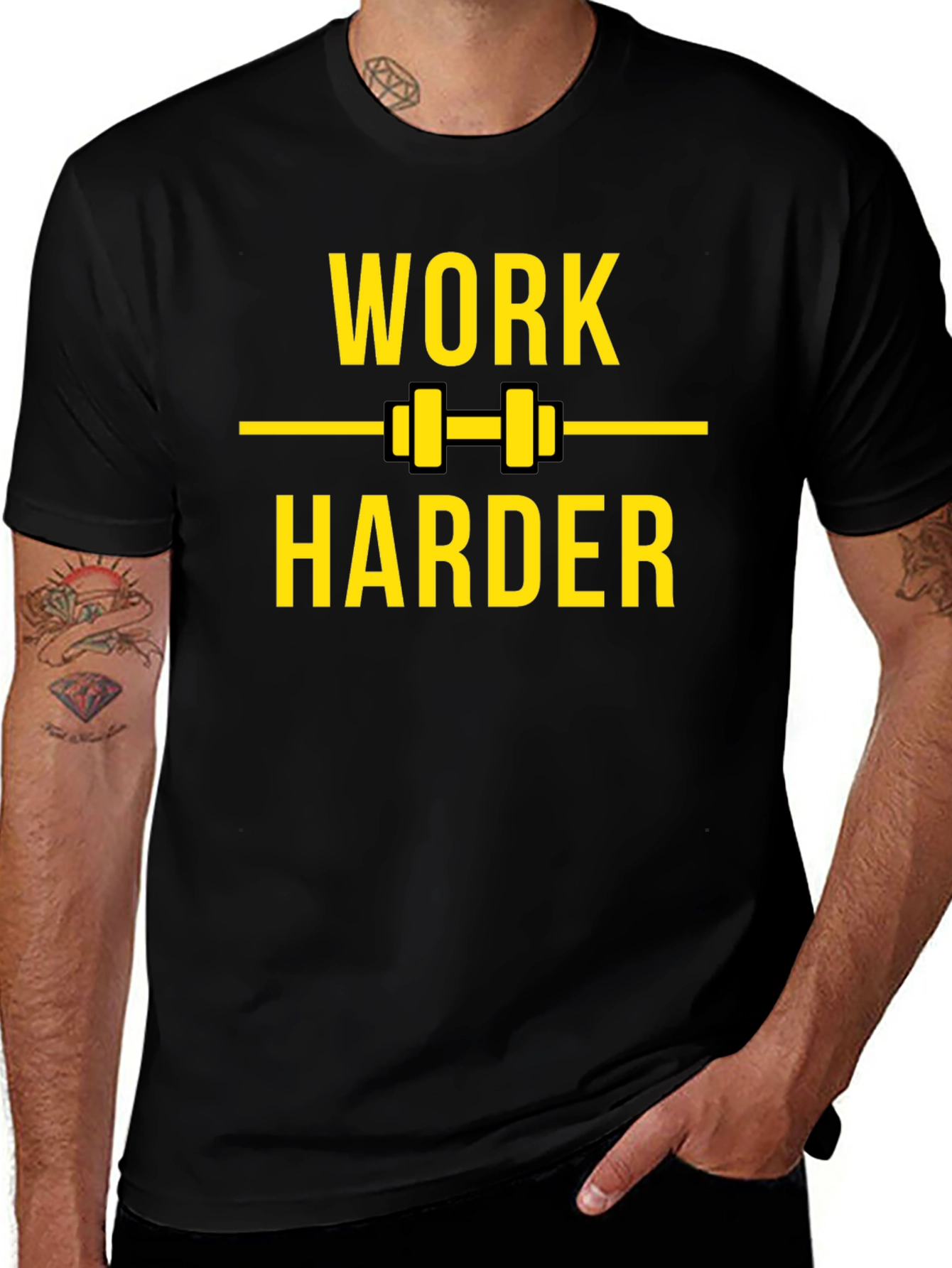 Work Harder Gym T-Shirt - Motivational Workout Tee
