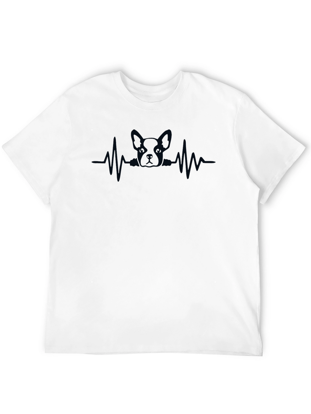 Dog Heartbeat Graphic T-Shirt - Casual Style