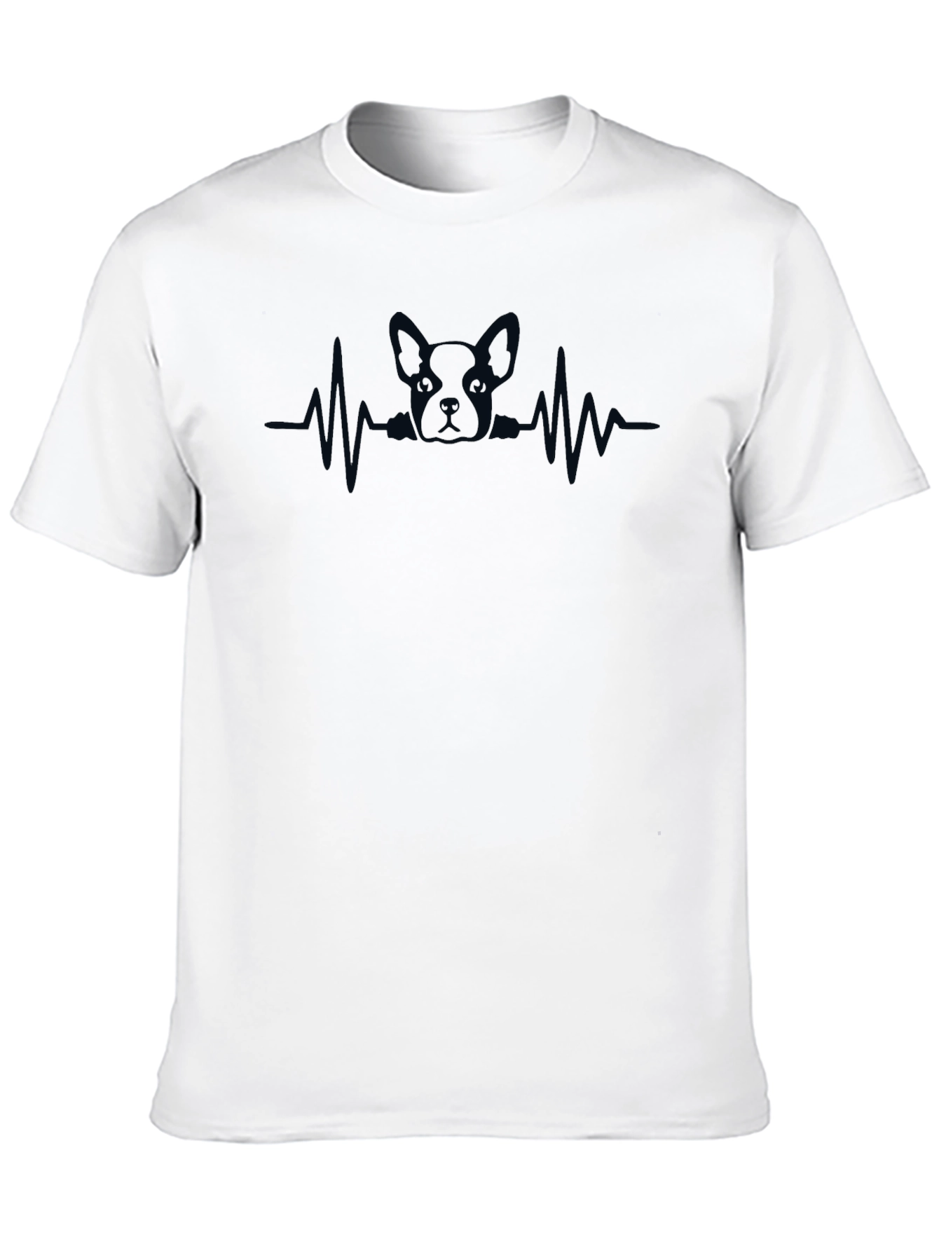 Dog Heartbeat Graphic T-Shirt - Casual Style