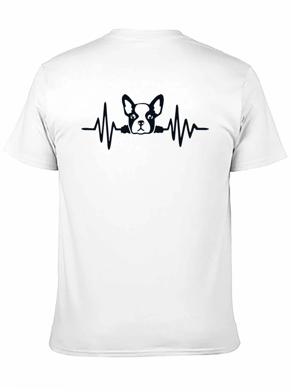 Dog Heartbeat Graphic T-Shirt - Casual Style