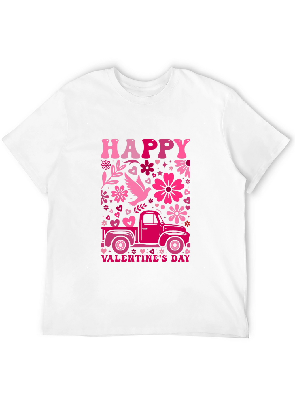 Happy Valentines Day Truck T-Shirt