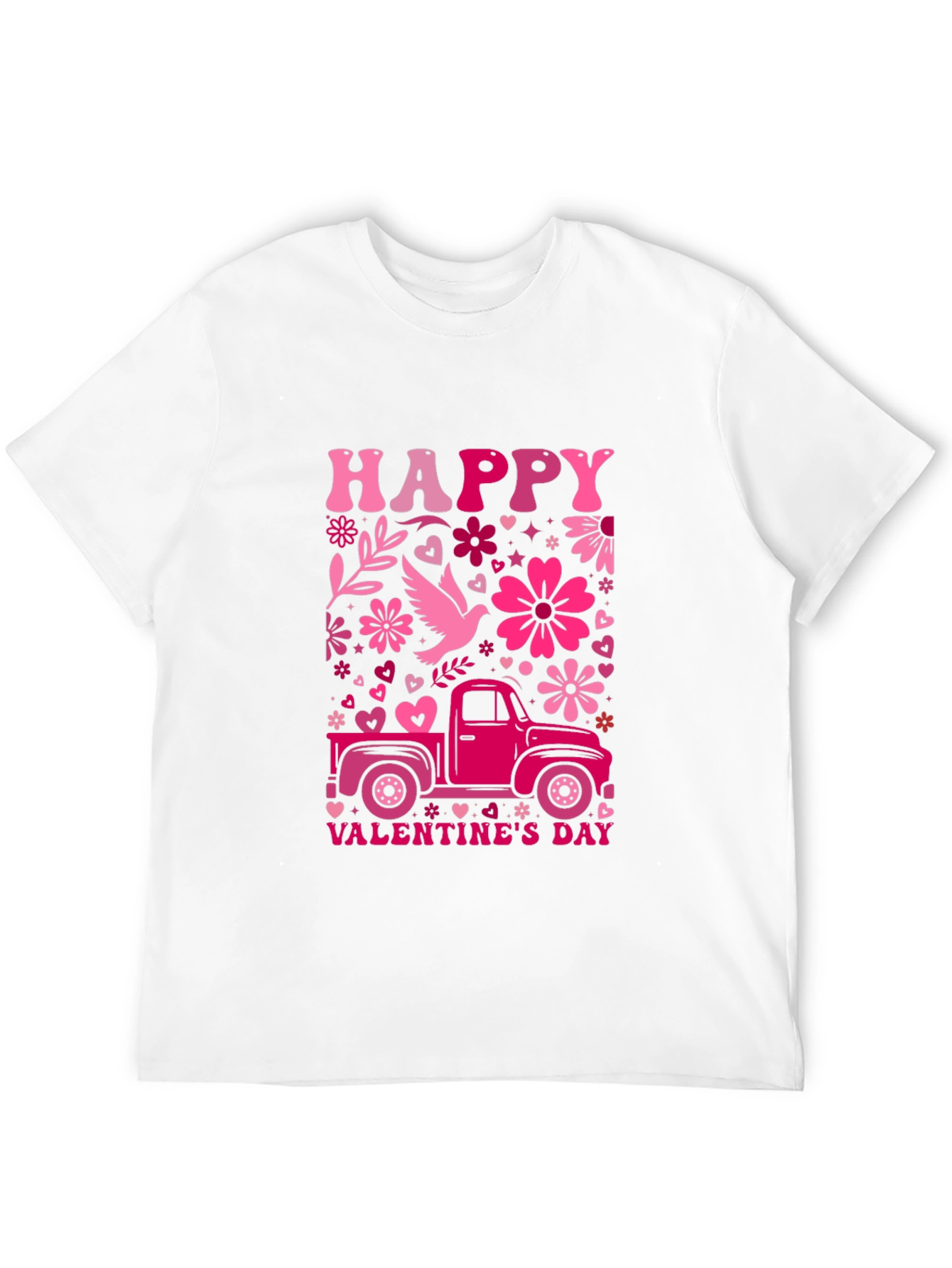 Happy Valentines Day Truck T-Shirt