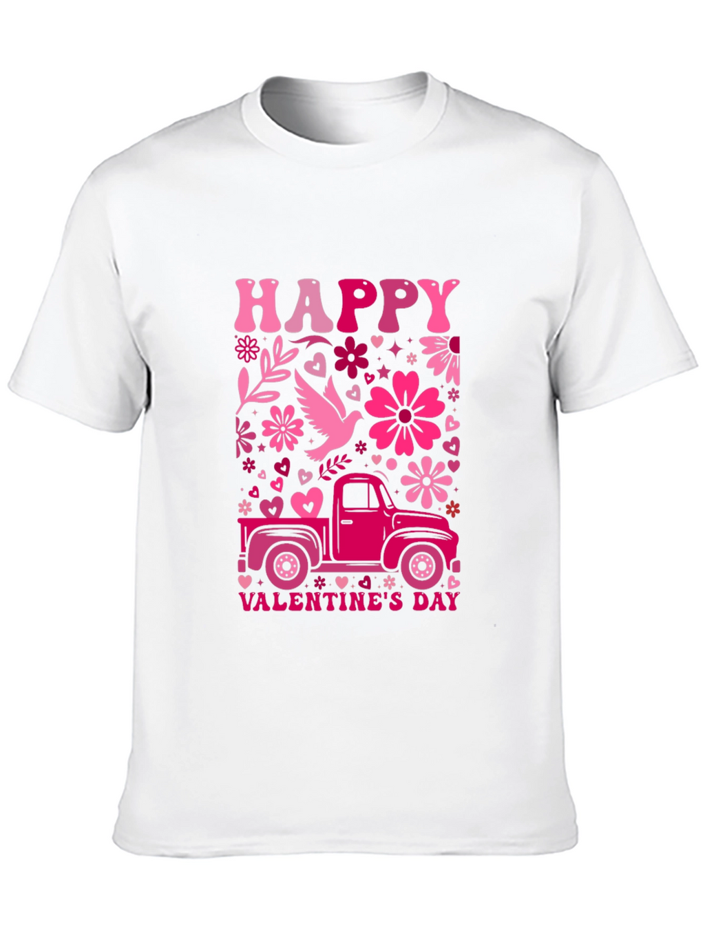 Happy Valentines Day Truck T-Shirt
