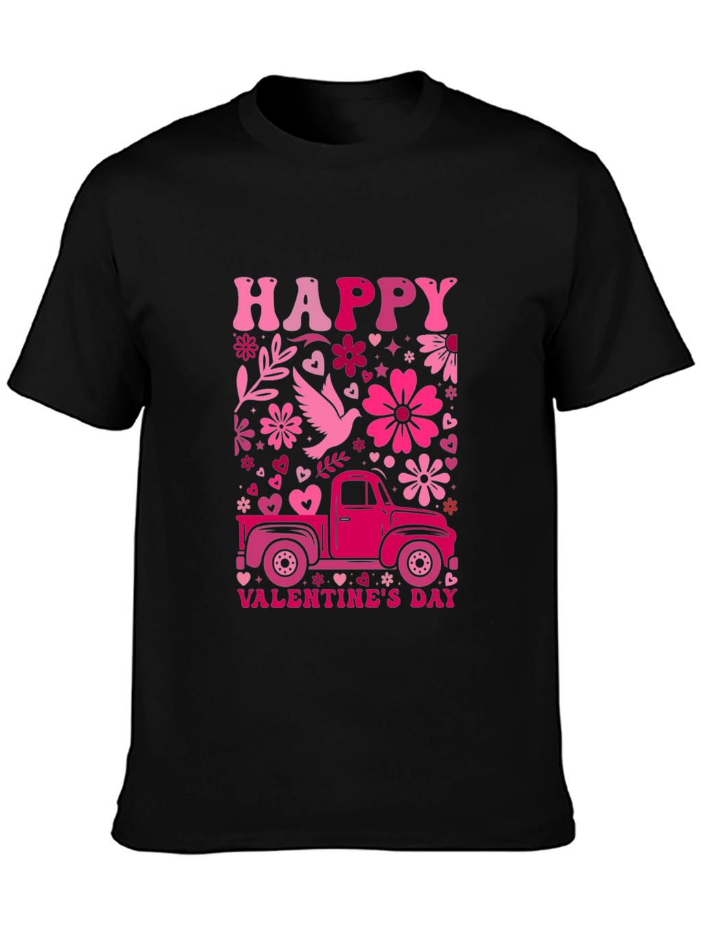 Happy Valentines Day Truck T-Shirt