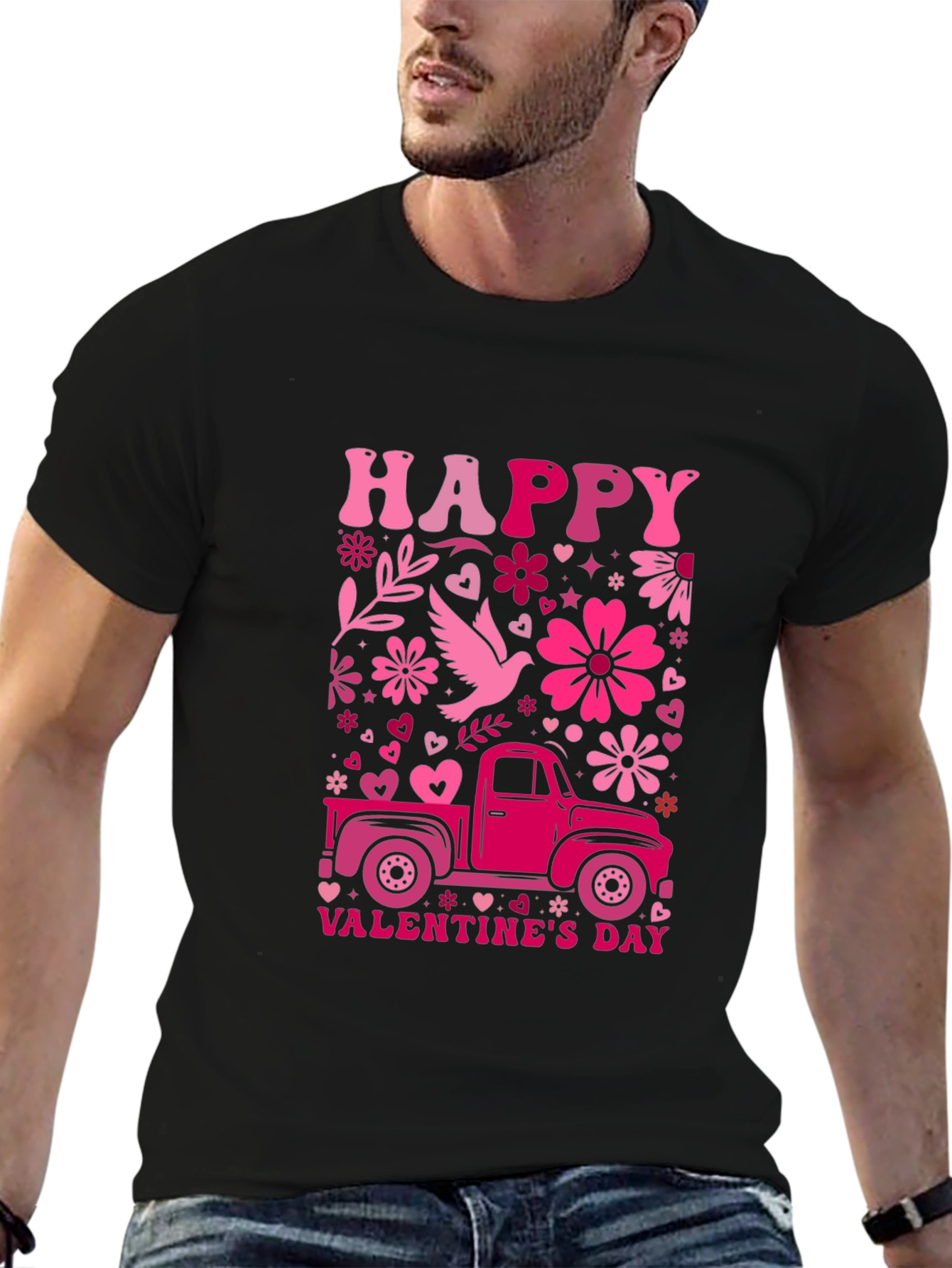 Happy Valentines Day Truck T-Shirt