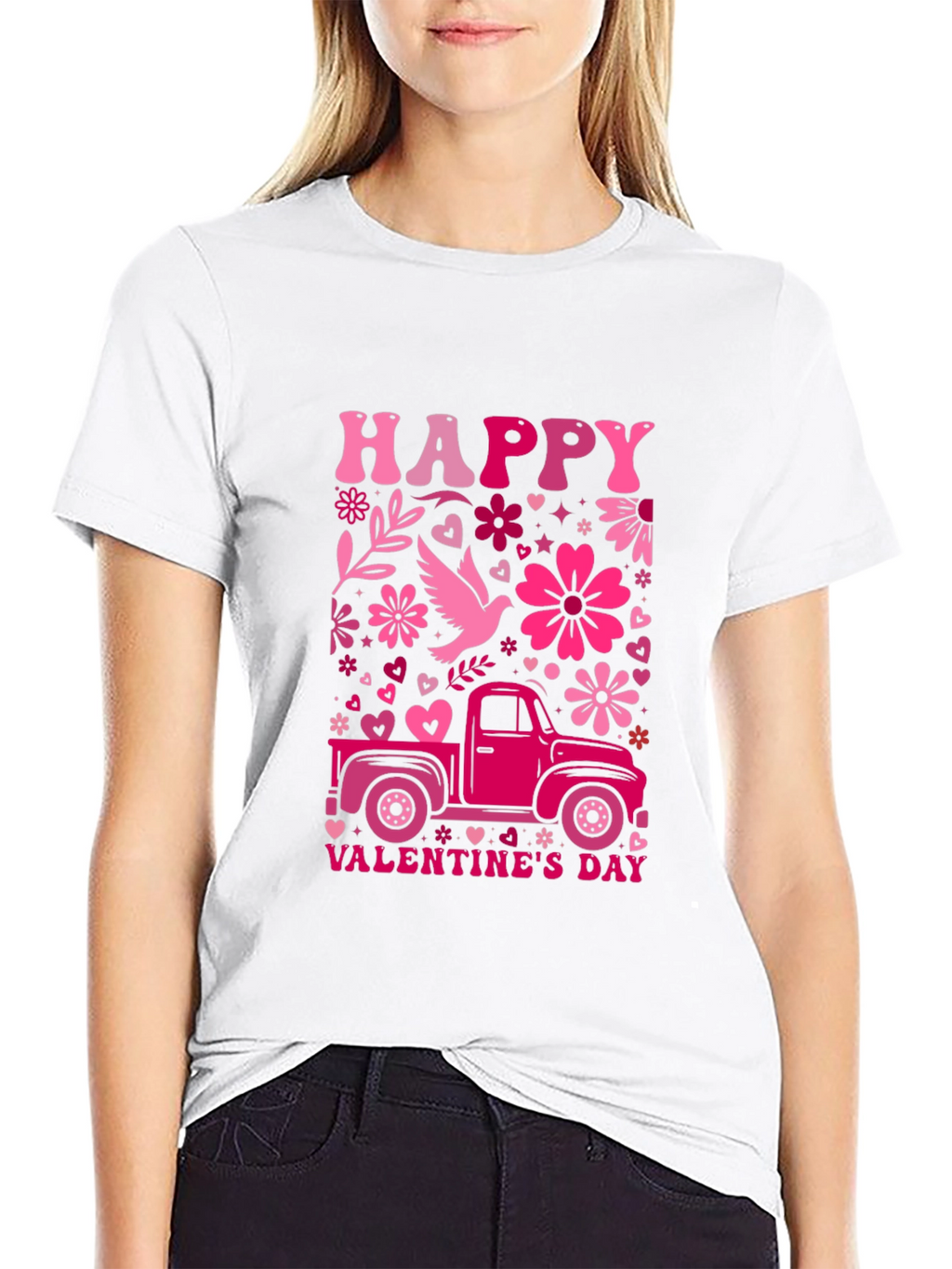 Happy Valentines Day Truck T-Shirt