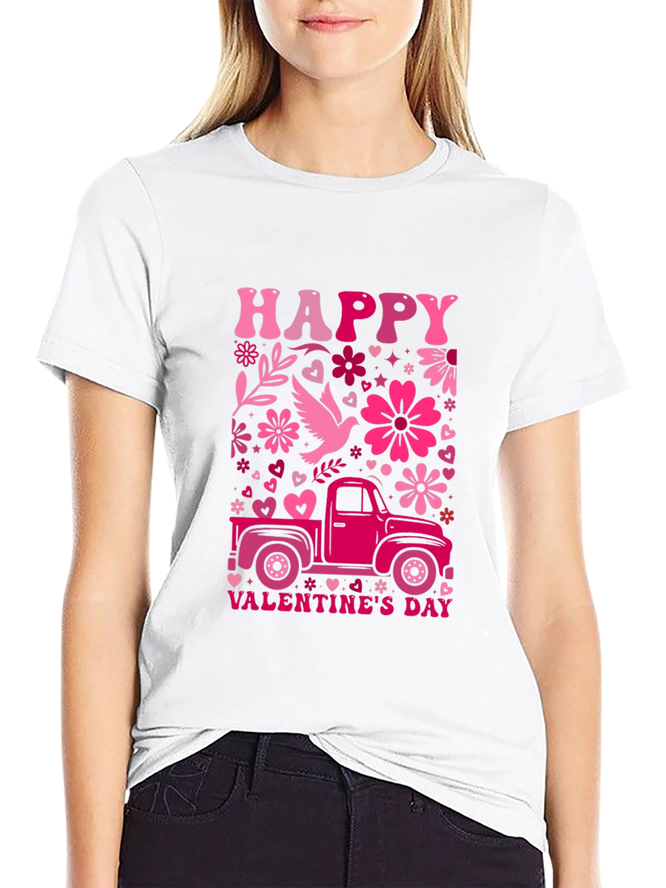 Happy Valentines Day Truck T-Shirt