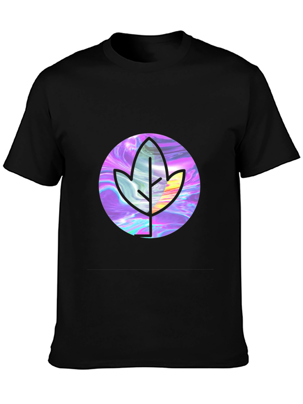 Leaf Graphic Black T-Shirt - Stylish & Unique Design
