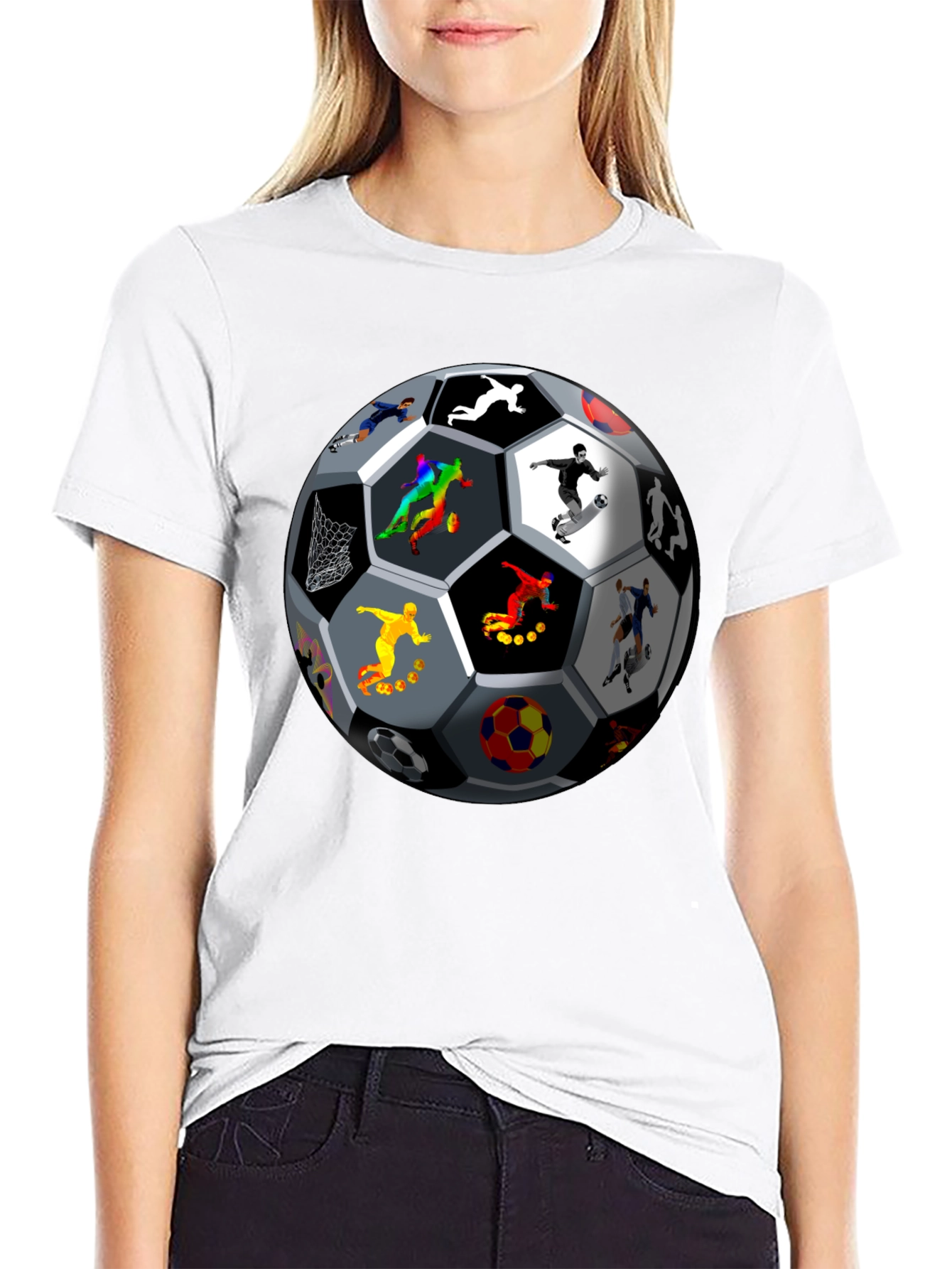 Soccer Ball Players Graphic T-Shirt