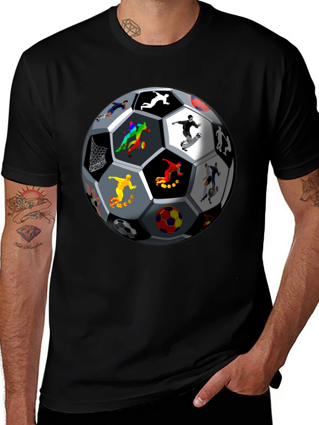 Soccer Ball Players Graphic T-Shirt