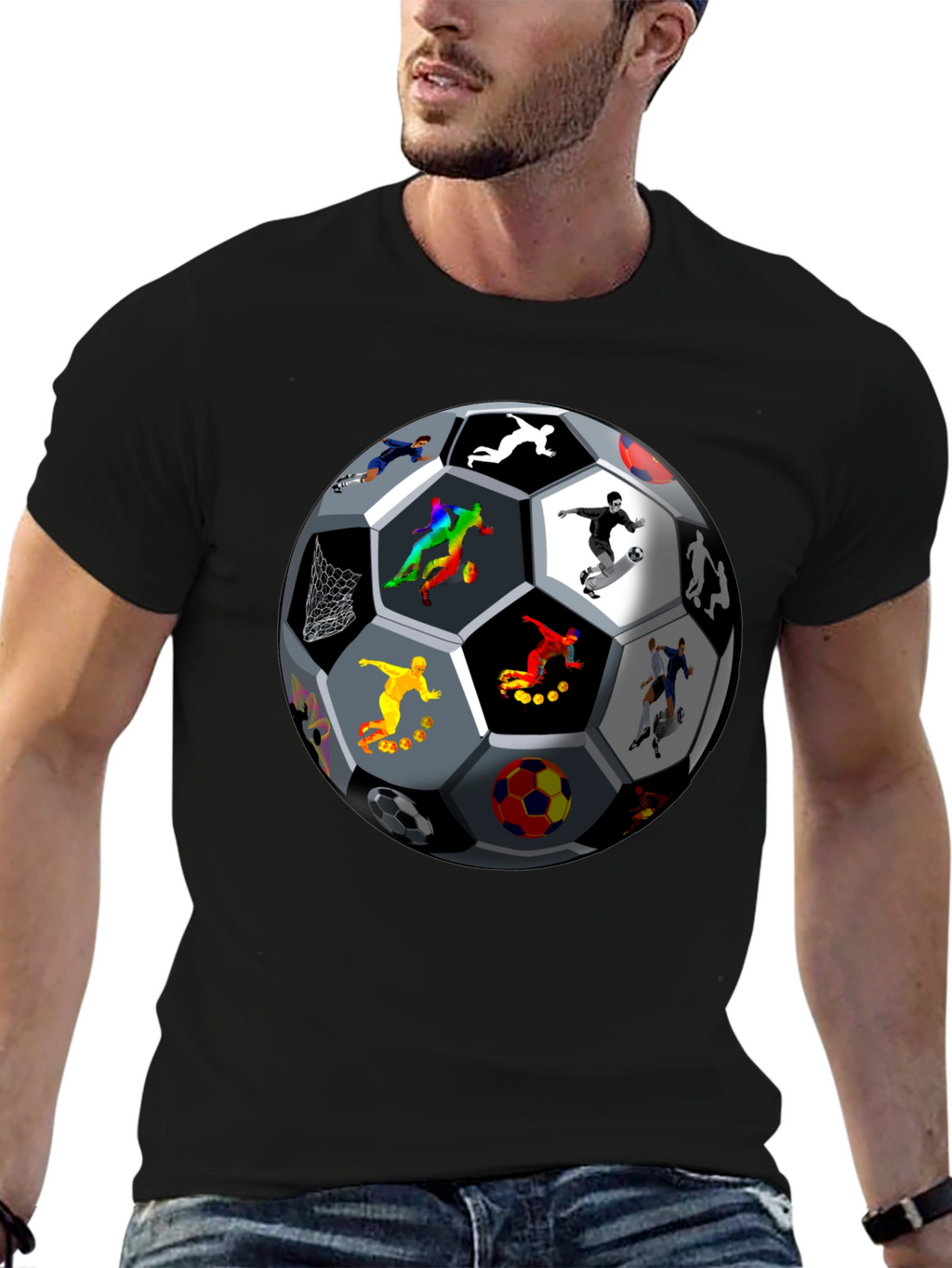 Soccer Ball Players Graphic T-Shirt