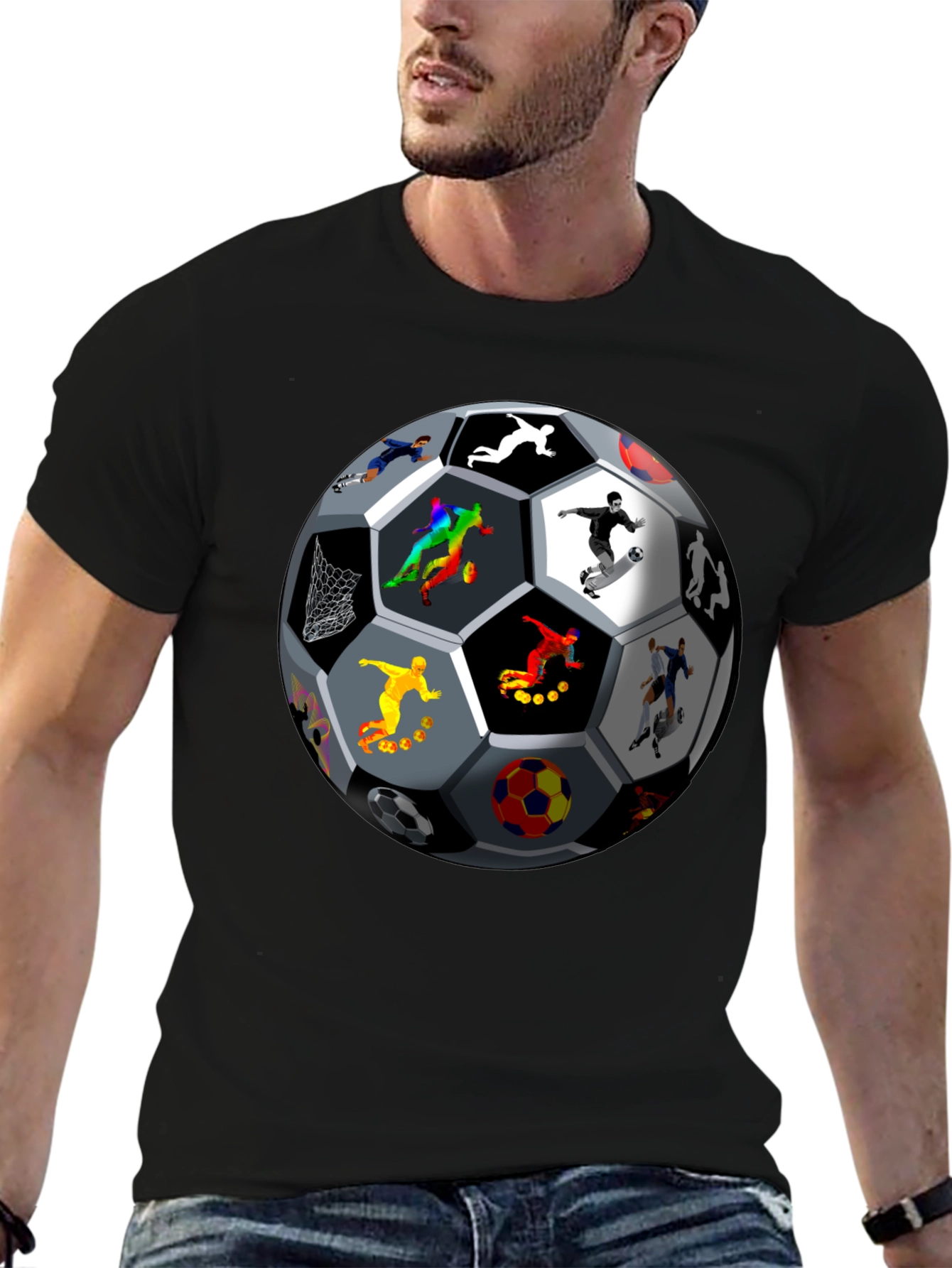 Soccer Ball Players Graphic T-Shirt
