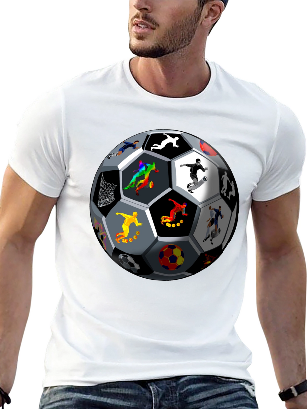 Soccer Ball Players Graphic T-Shirt