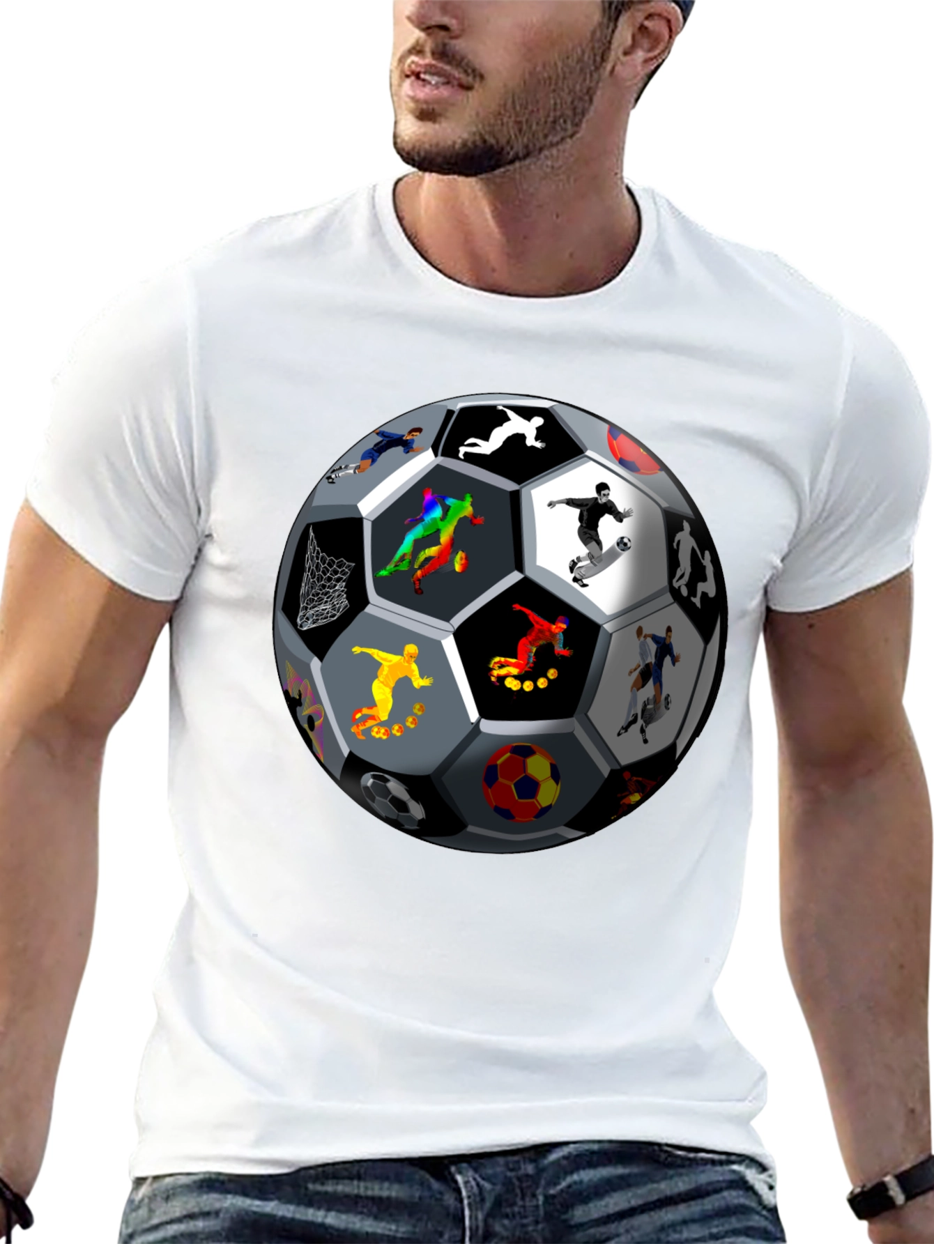 Soccer Ball Players Graphic T-Shirt