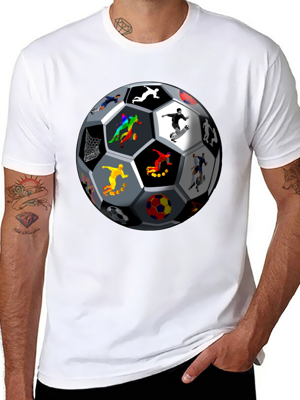 Soccer Ball Players Graphic T-Shirt