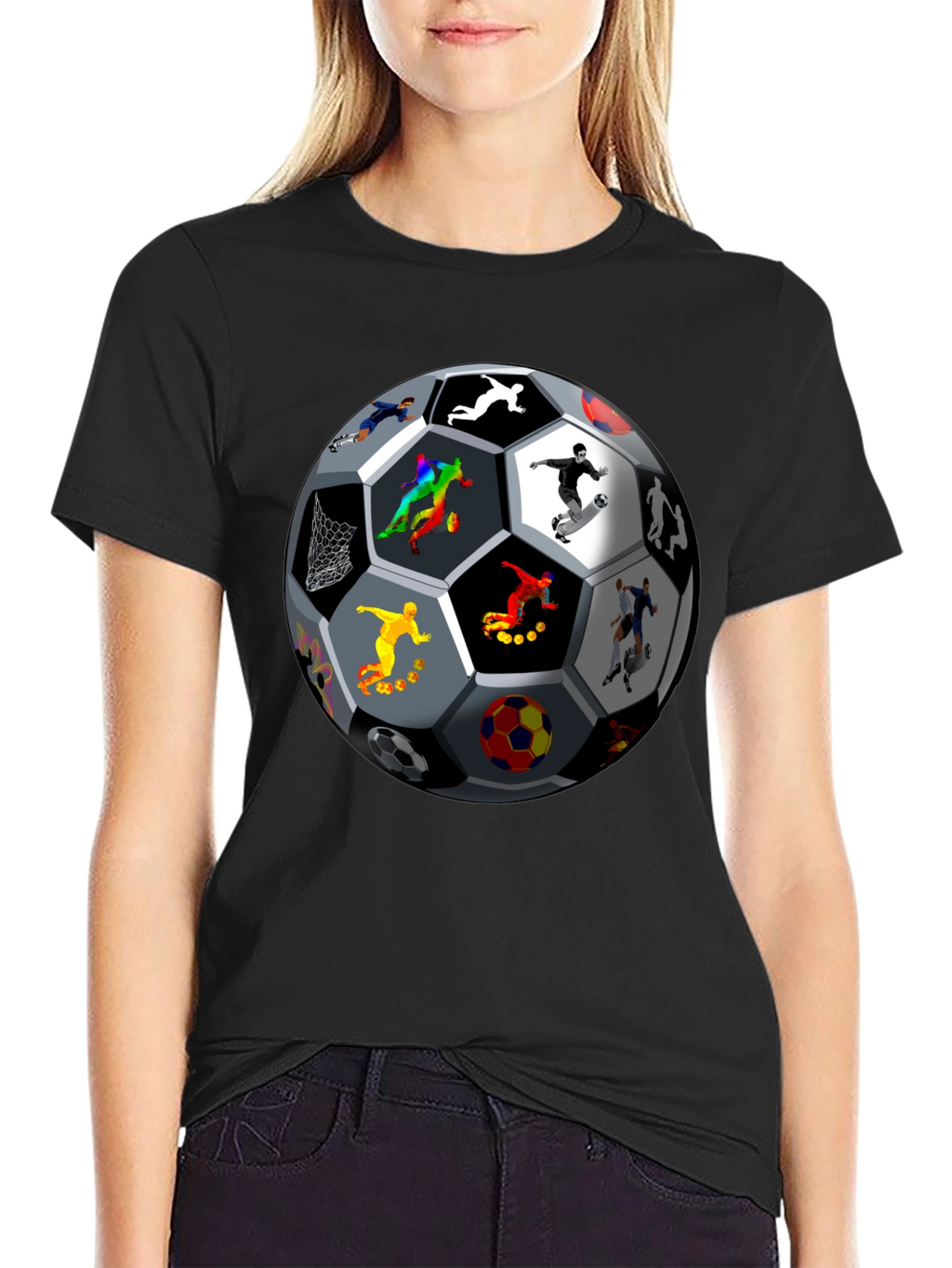 Soccer Ball Players Graphic T-Shirt