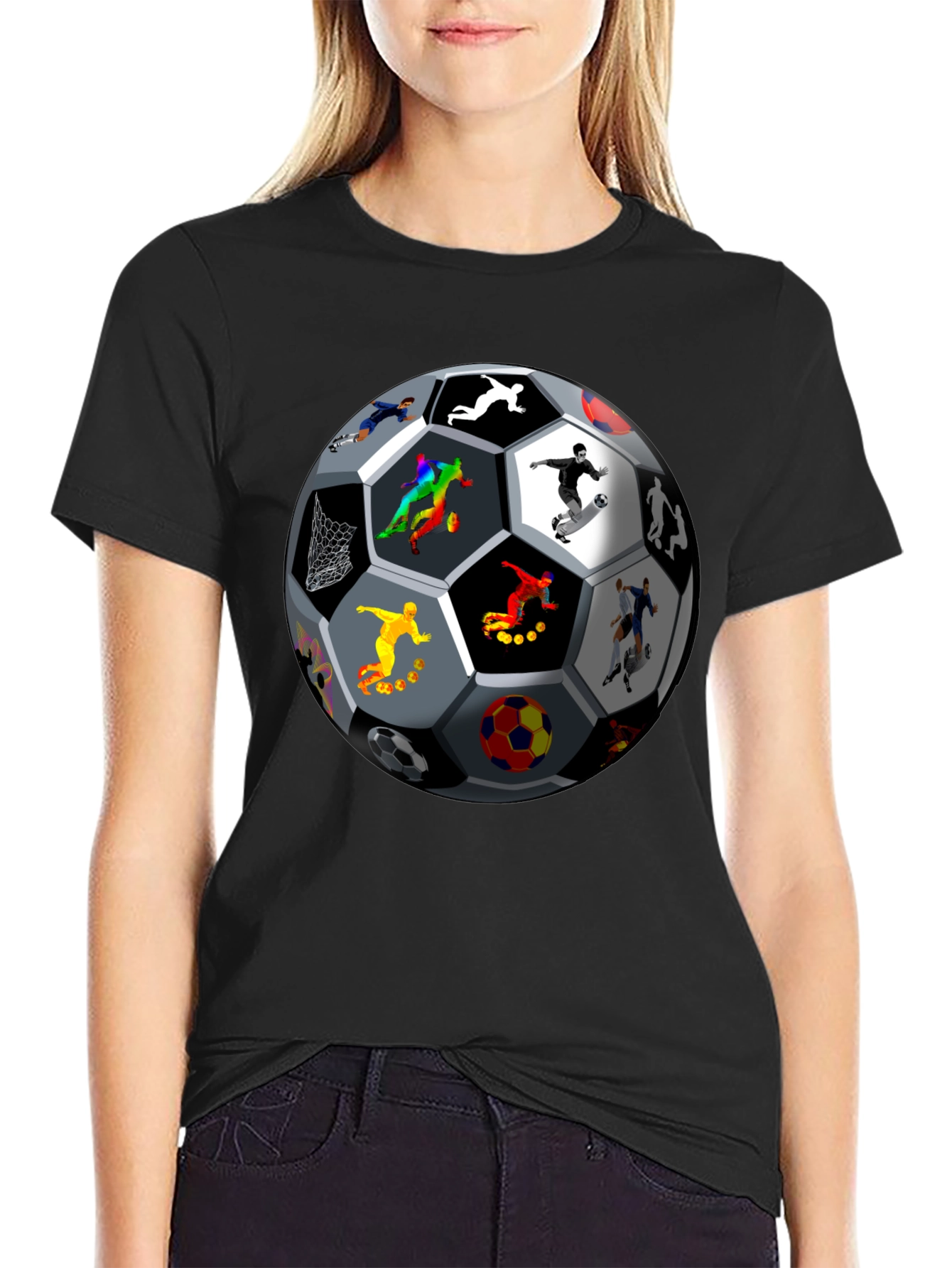 Soccer Ball Players Graphic T-Shirt
