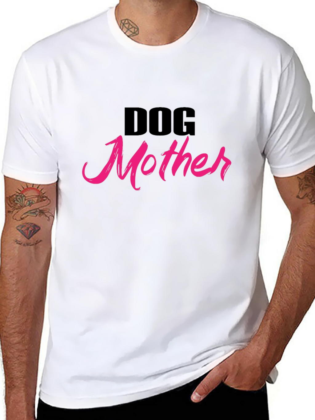 Dog Mother T-Shirt - Black Cotton Blend Tee