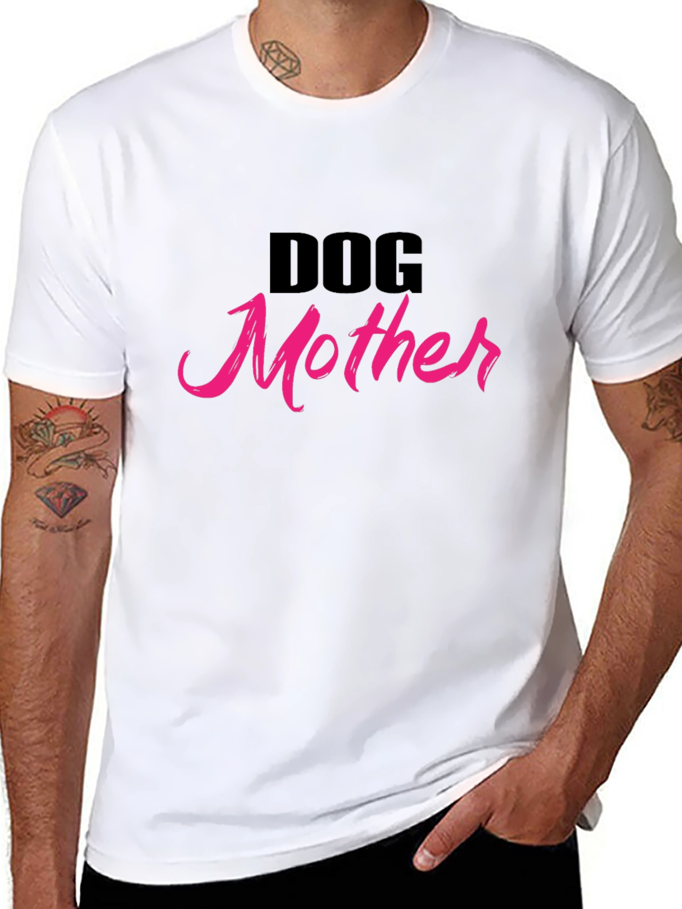 Dog Mother T-Shirt - Black Cotton Blend Tee