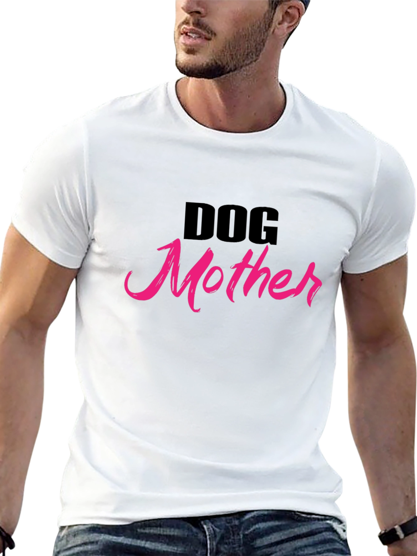 Dog Mother T-Shirt - Black Cotton Blend Tee