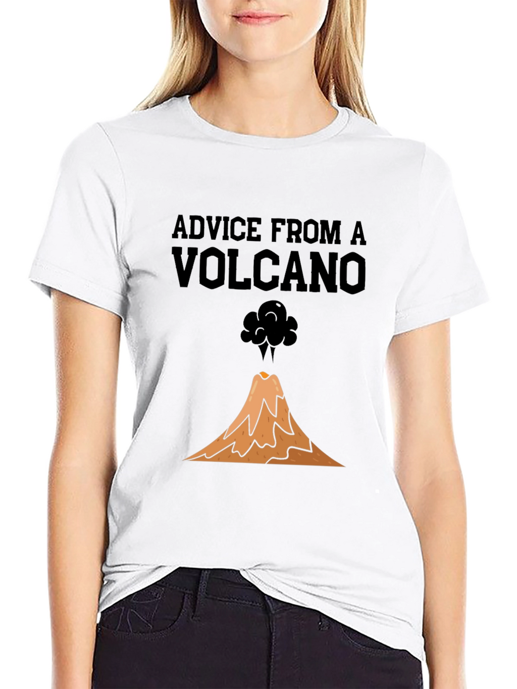Advice from a Volcano Black Graphic T-Shirt