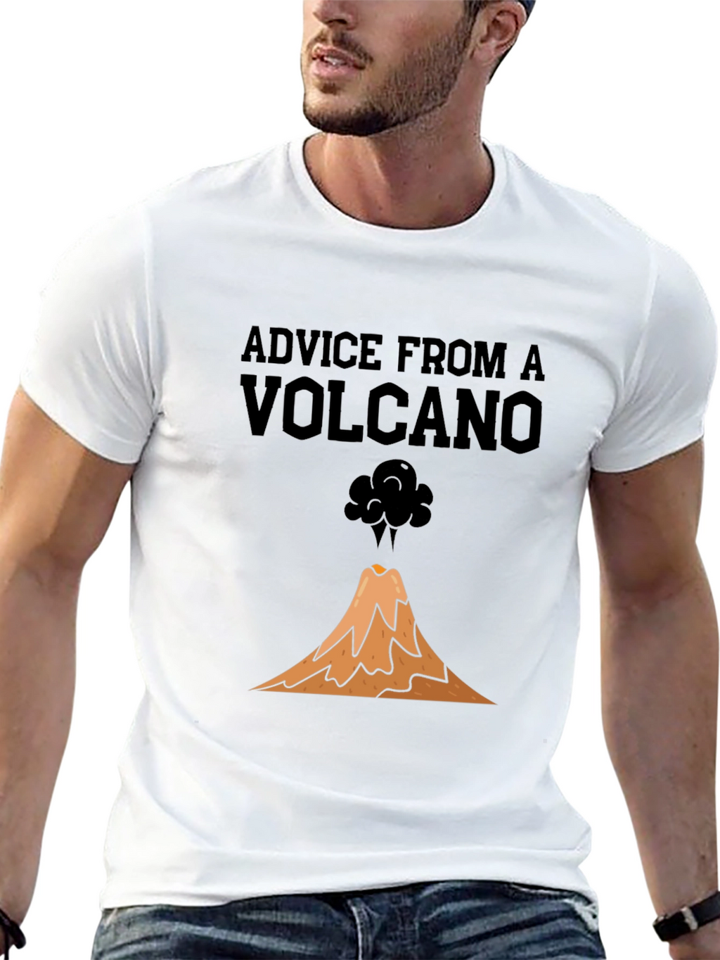 Advice from a Volcano Black Graphic T-Shirt