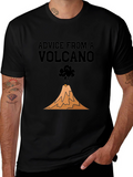 Advice from a Volcano Black Graphic T-Shirt