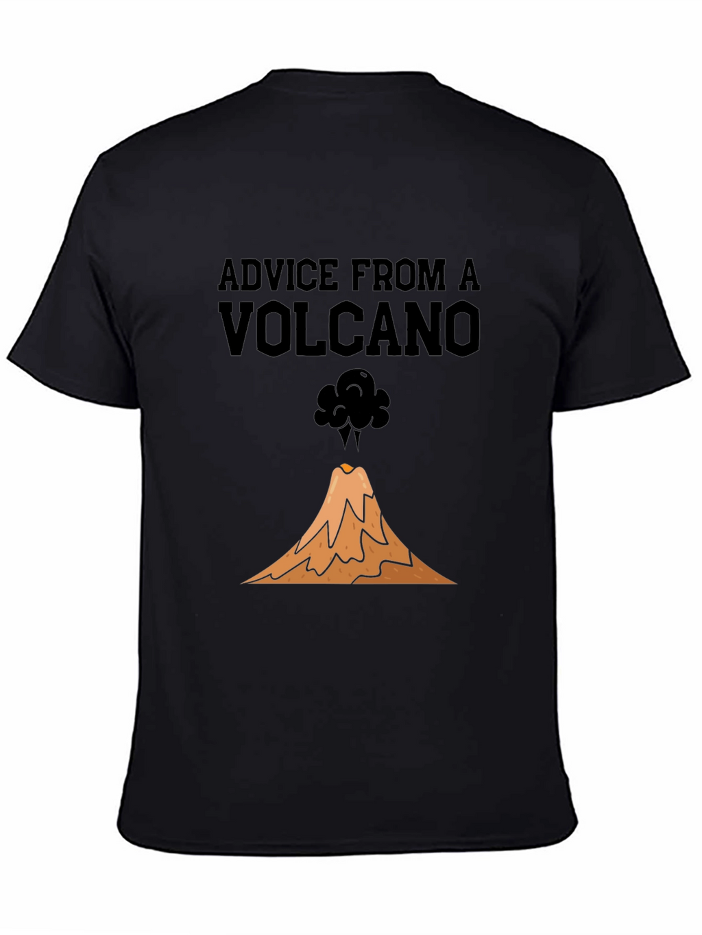 Advice from a Volcano Black Graphic T-Shirt