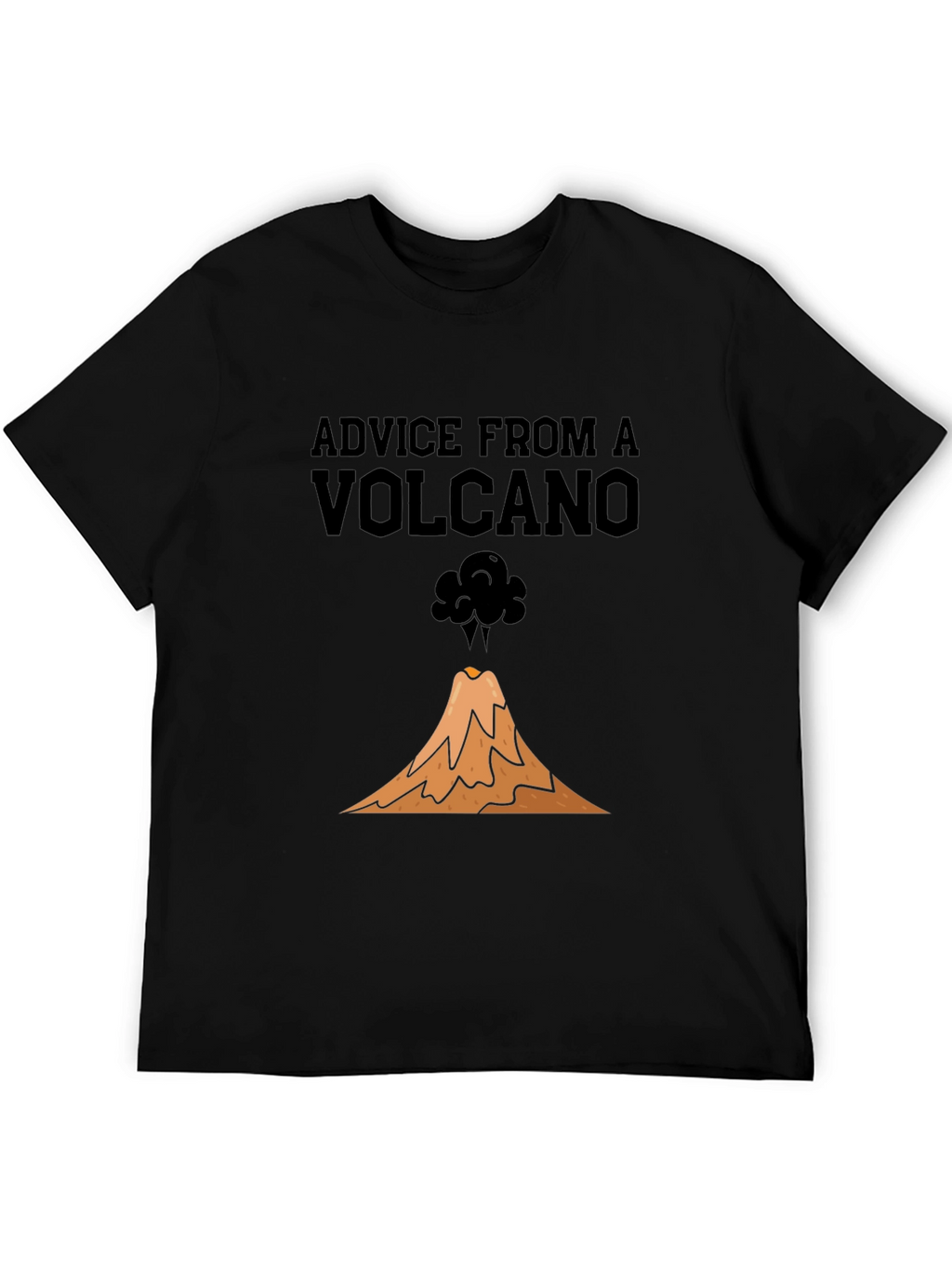 Advice from a Volcano Black Graphic T-Shirt