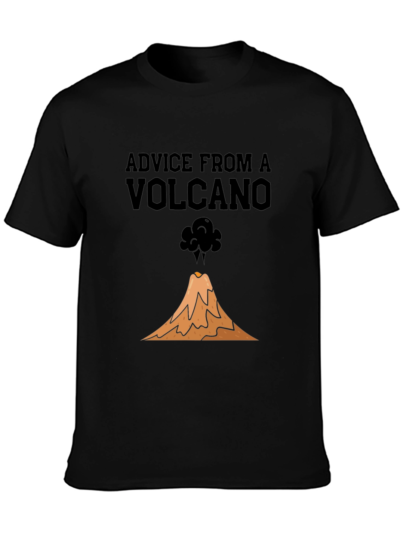 Advice from a Volcano Black Graphic T-Shirt