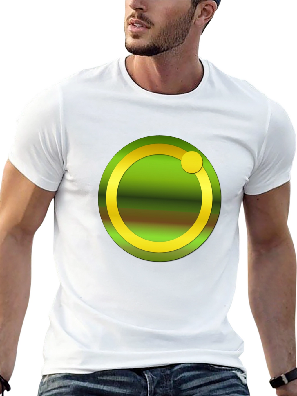 Green & Gold Circle Graphic Tee