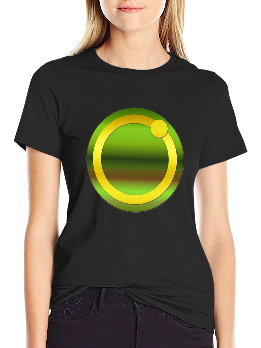Green & Gold Circle Graphic Tee