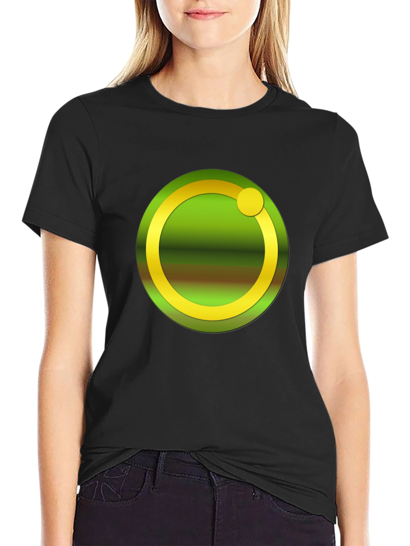 Green & Gold Circle Graphic Tee