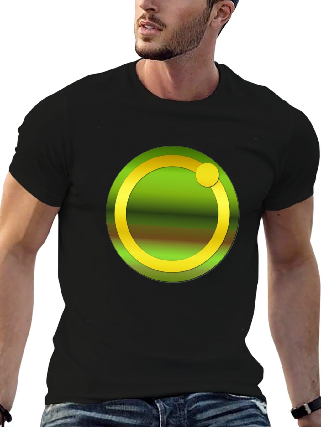 Green & Gold Circle Graphic Tee