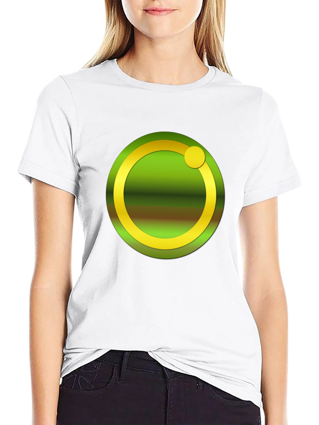 Green & Gold Circle Graphic Tee