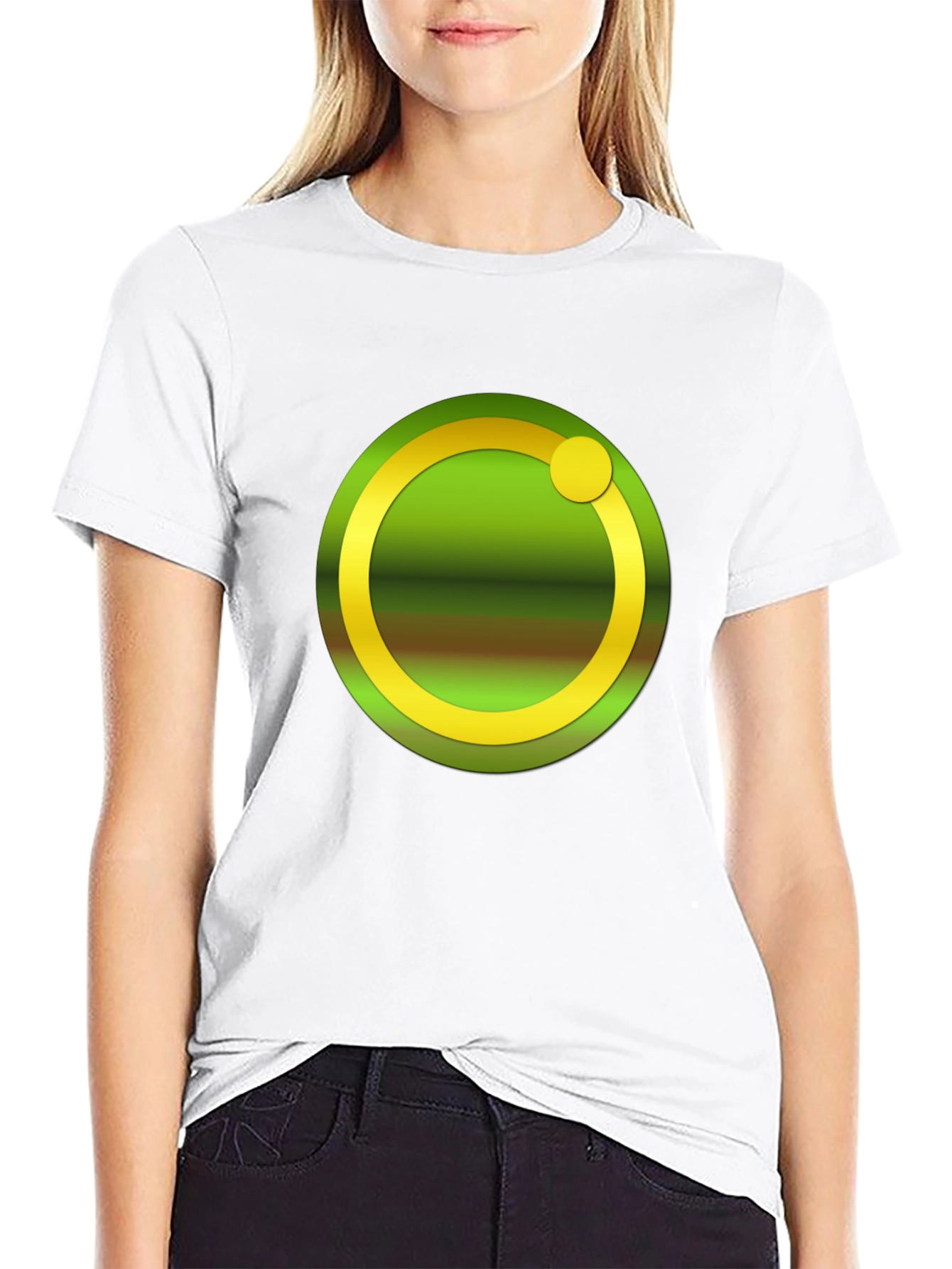 Green & Gold Circle Graphic Tee