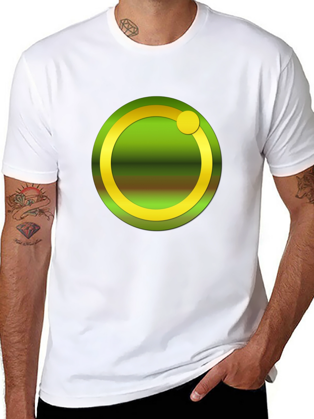 Green & Gold Circle Graphic Tee