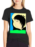 Anime Graphic Tee - Black Short Sleeve Shirt