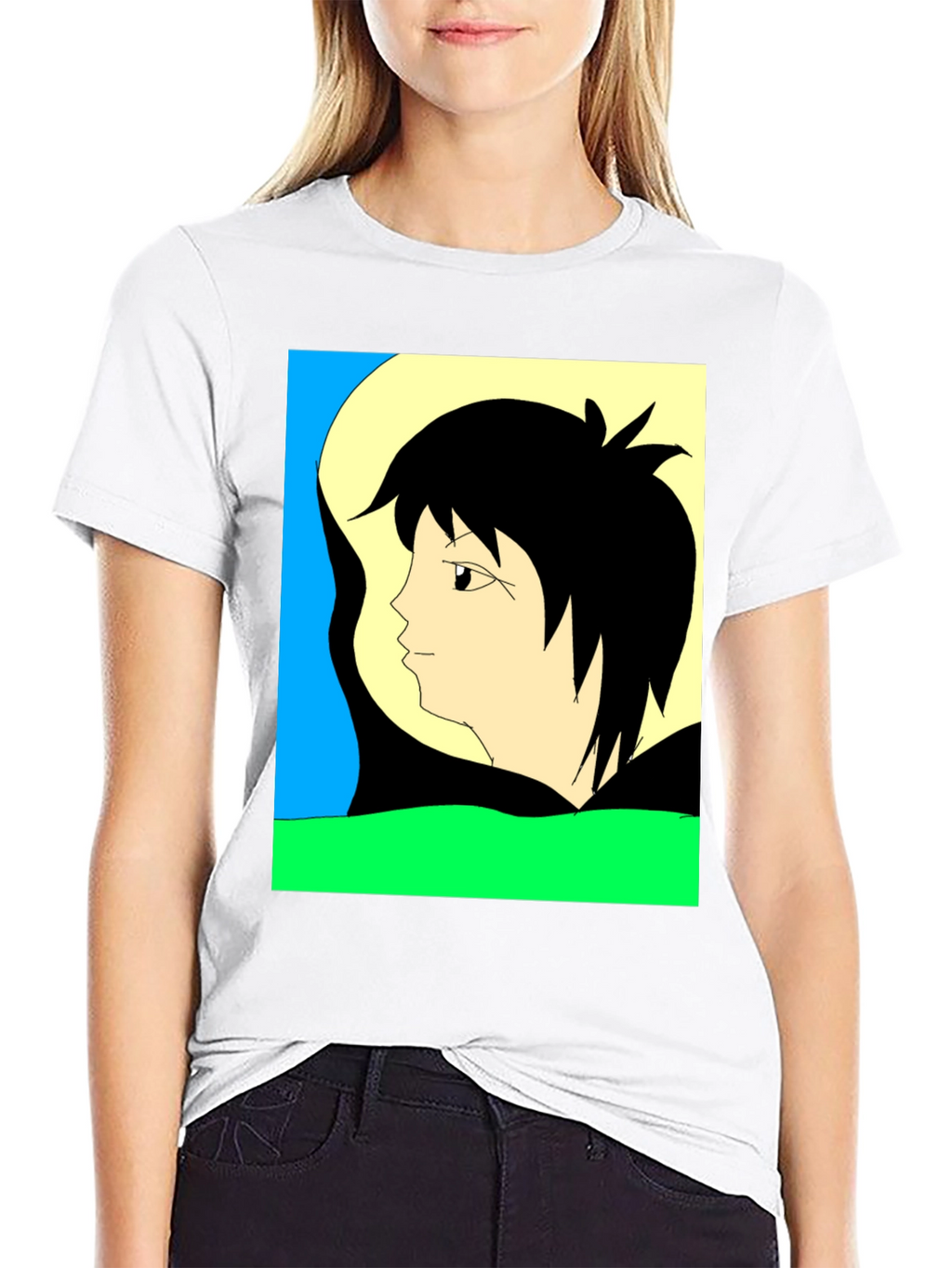 Anime Graphic Tee - Black Short Sleeve Shirt
