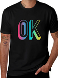 OK Gradient Graphic Tee - Casual Comfort