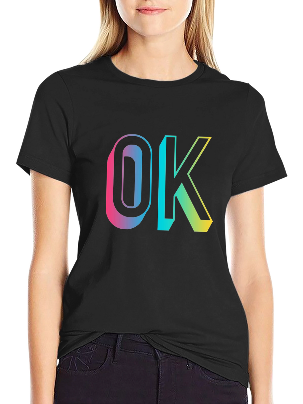 OK Gradient Graphic Tee - Casual Comfort