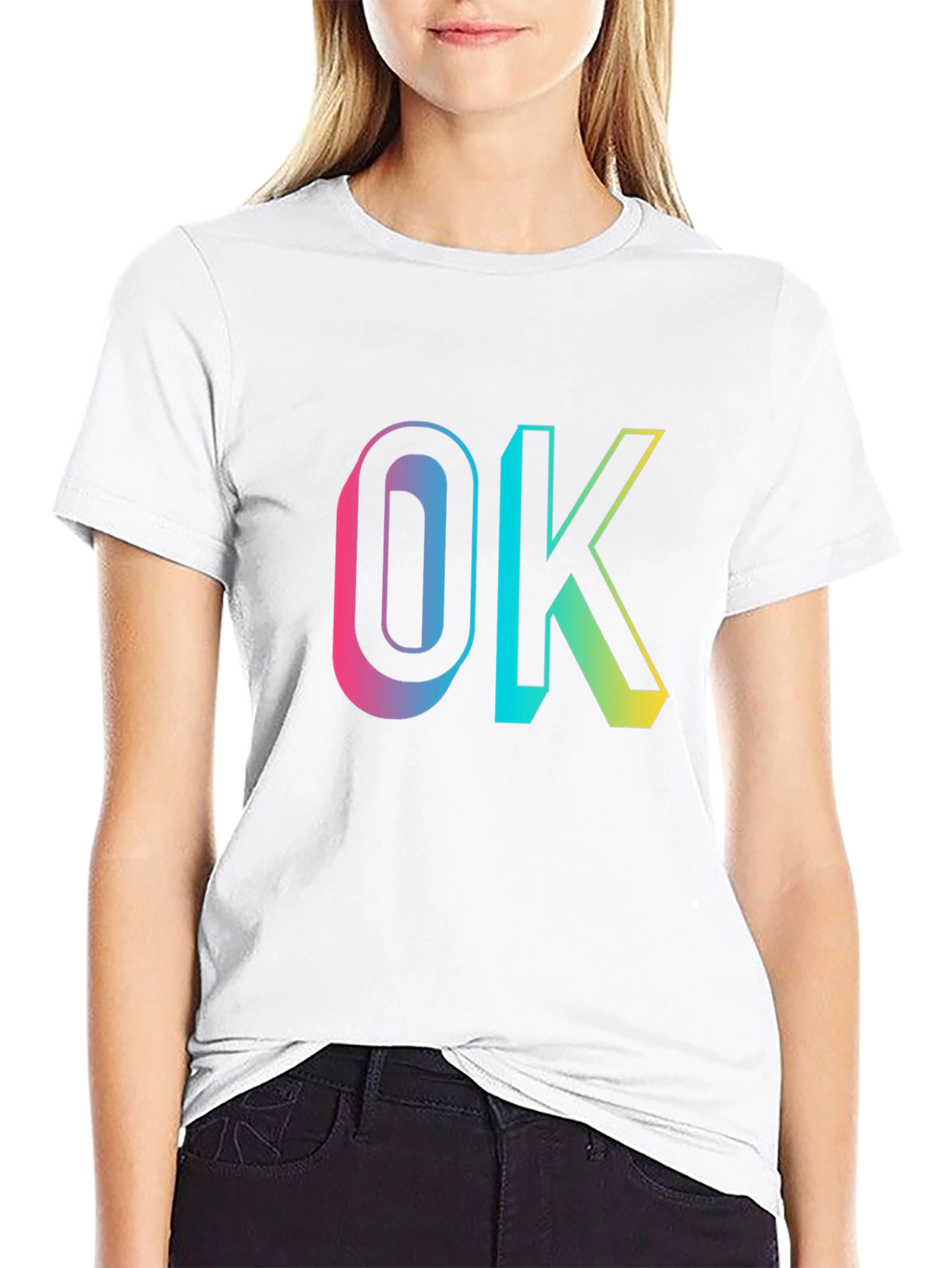 OK Gradient Graphic Tee - Casual Comfort