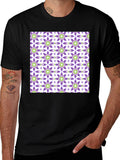 Patterned Crew Neck T-Shirt
