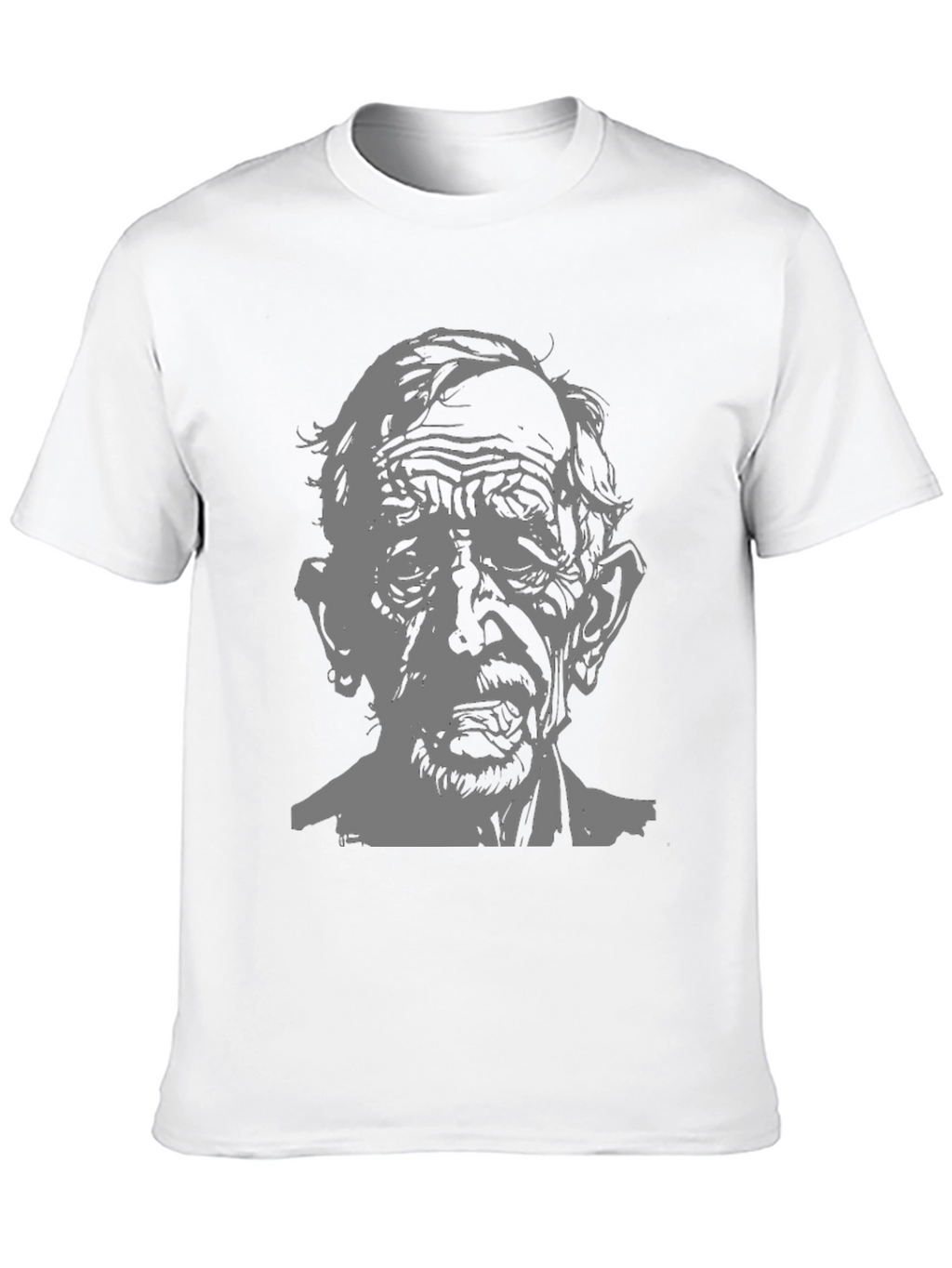 Creepy Old Man Graphic T-Shirt - Black Tee