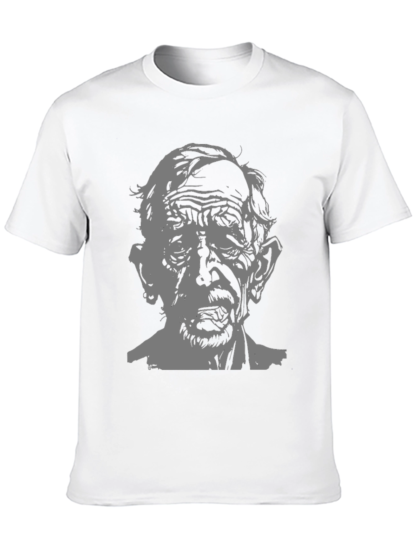 Creepy Old Man Graphic T-Shirt - Black Tee