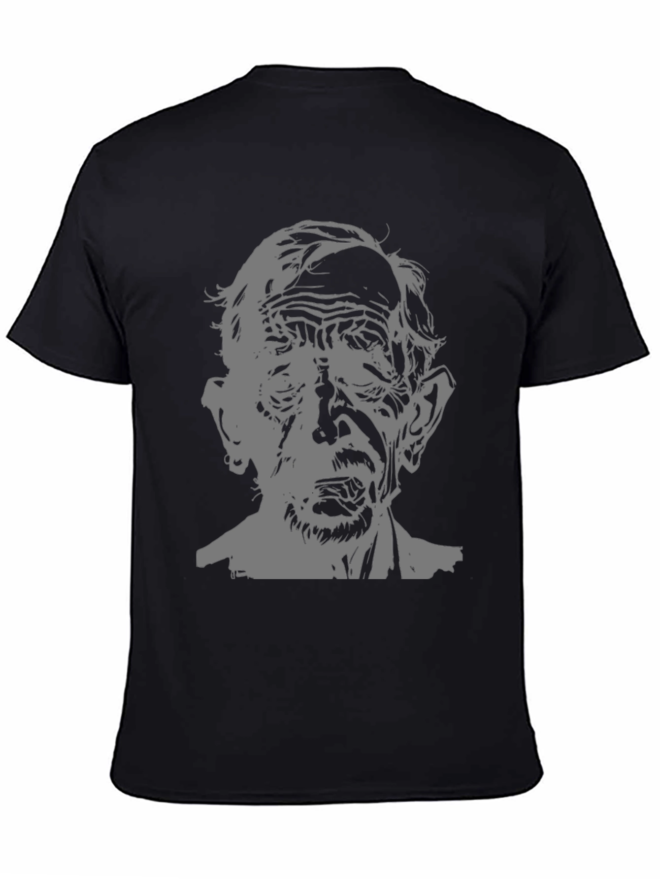 Creepy Old Man Graphic T-Shirt - Black Tee