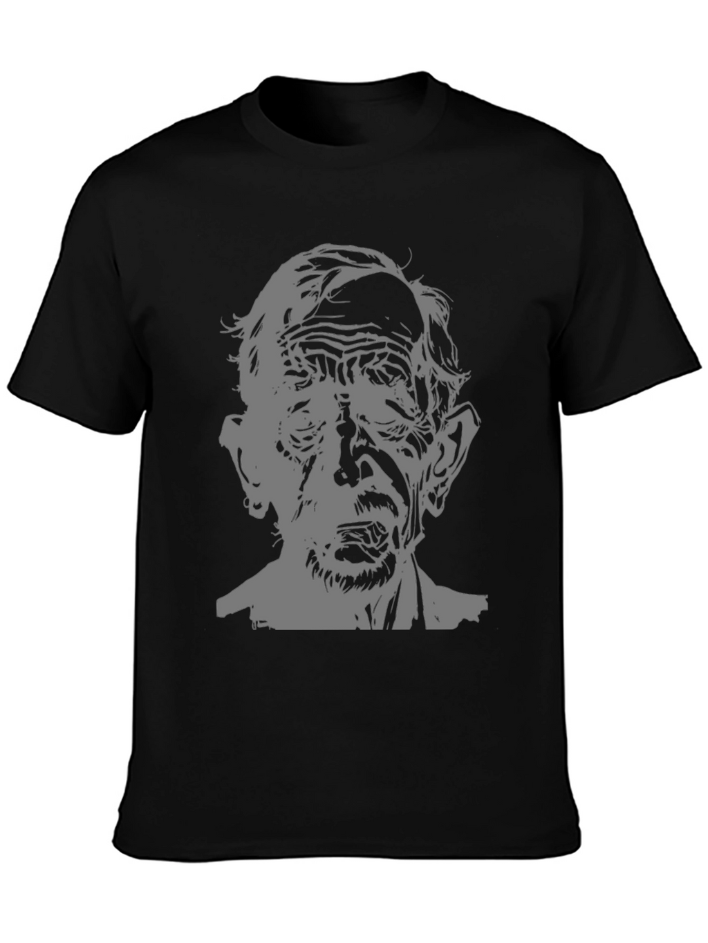 Creepy Old Man Graphic T-Shirt - Black Tee