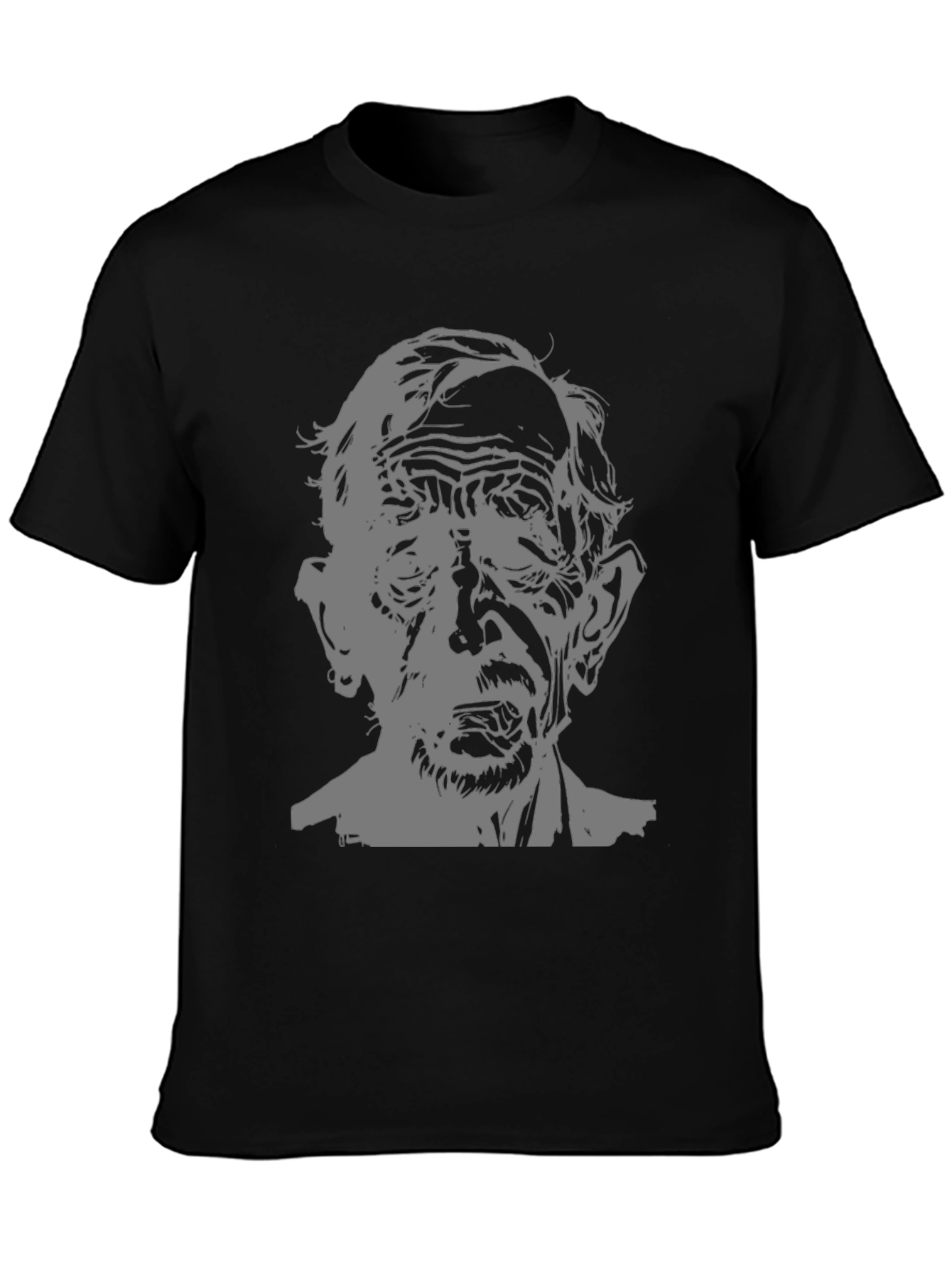 Creepy Old Man Graphic T-Shirt - Black Tee